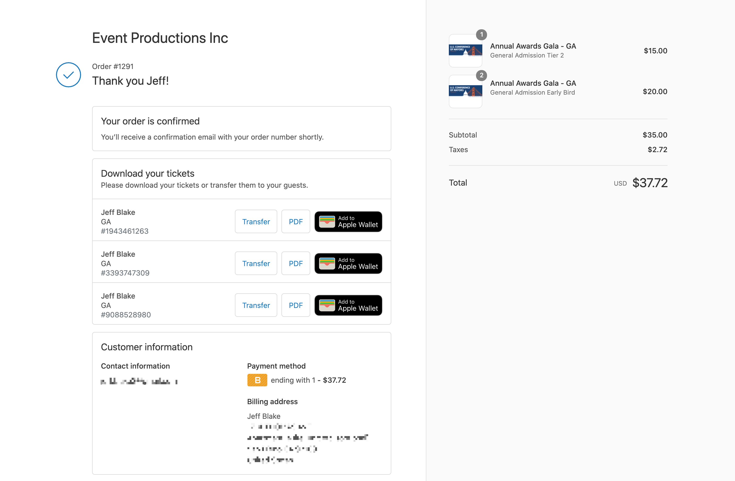 Order Page